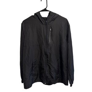 Triumph Over Tragedy Men's Small Black Heat Seal Windbreaker WBH1 Hooded Jacket